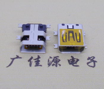 宿迁迷你USB插座,MiNiUSB母座,10P/全贴片带固定柱母头