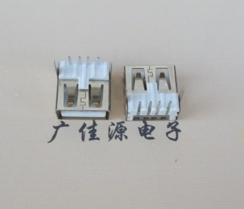 宿迁 USB2.0 AF 90度 直插脚 无后盖 平口铜壳