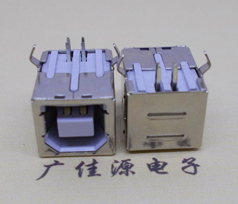 宿迁USB BF90度母座 打印机接口 卧式插板DIP白胶