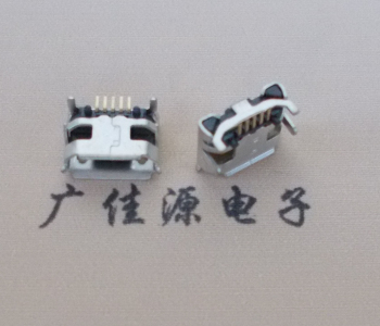 宿迁Micro USB母座牛角间距7.2x6.6mm加长端子定位柱