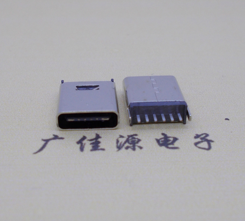 宿迁直立式插板Type-C6p母座连接器高H=10.0mm