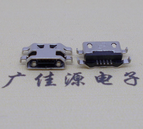 宿迁micro usb5p连接器 反向沉板1.6mm四脚插平口