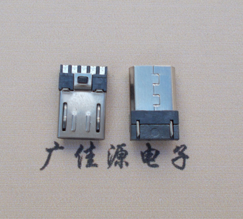 宿迁Micro USB 公头焊线短体10.5mm胶芯3.0前五后五