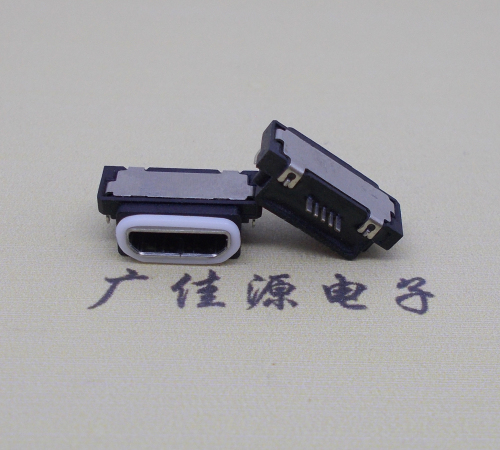 宿迁micro usb5pin防水接口 沉板 0.8卧式防水母座