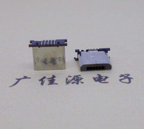 宿迁MICRO USB 5P公头短体5.6mm立贴带柱无卡勾