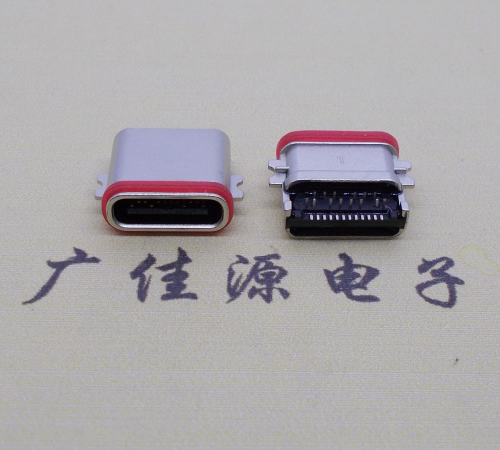 宿迁usb 3.1type-c24p母座沉板1.0mm前插后贴防水