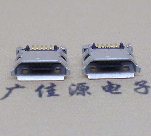 宿迁高品质Micro USB 5P B型口母座,5.9间距前插/后贴端SMT