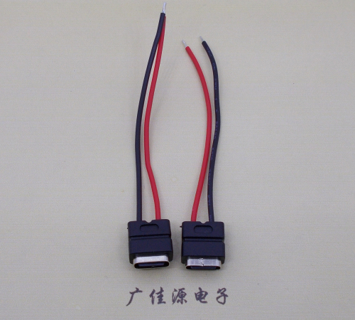 宿迁type c2p防水母座焊线式带线注塑成型带接线端子/不带接线端子充电连接器