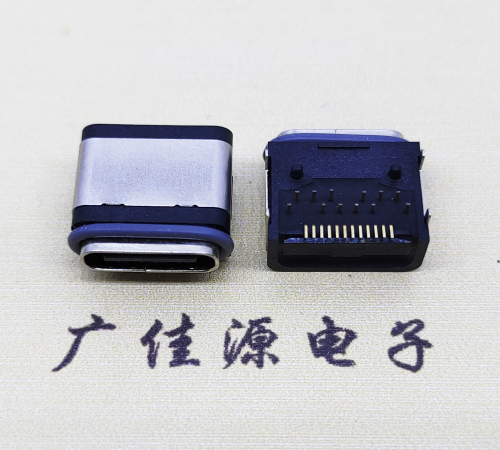 宿迁USB3.1防水TYPE-C24P卧式母座四脚插带定位柱